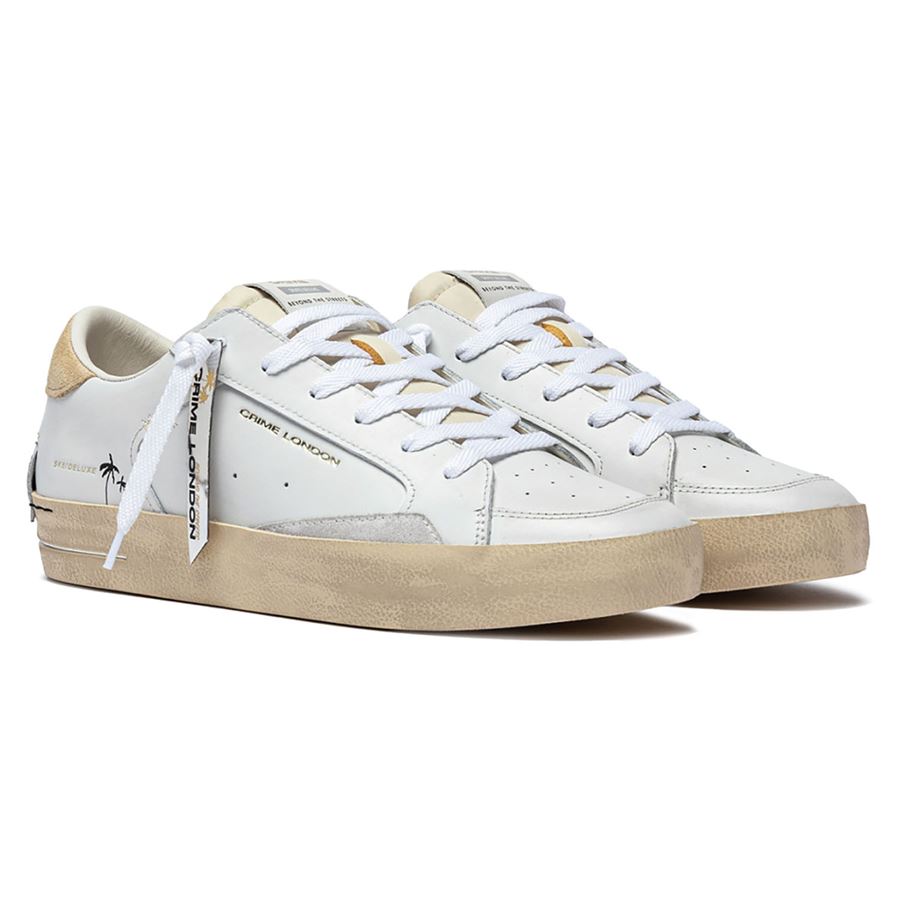 Sk8 Deluxe Light Ivory sneakers da uomo Crime London | 14101PP7B10